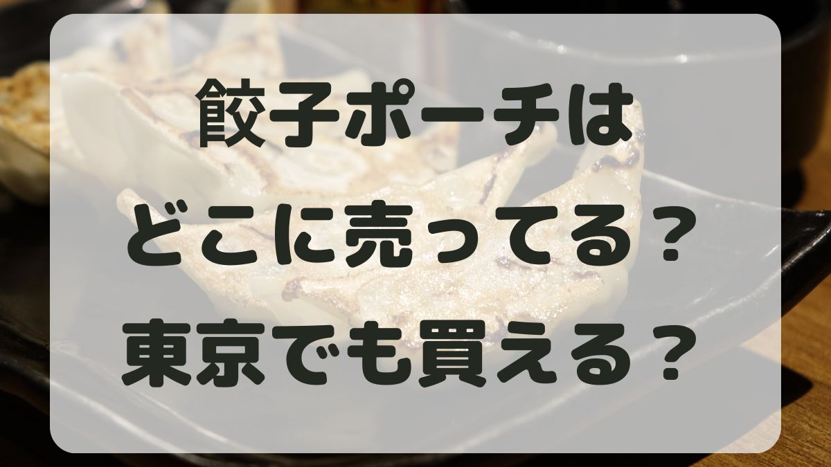 餃子ポーチはどこで売ってる？宇都宮以外でも買える？ガチャ設置場所も調査！