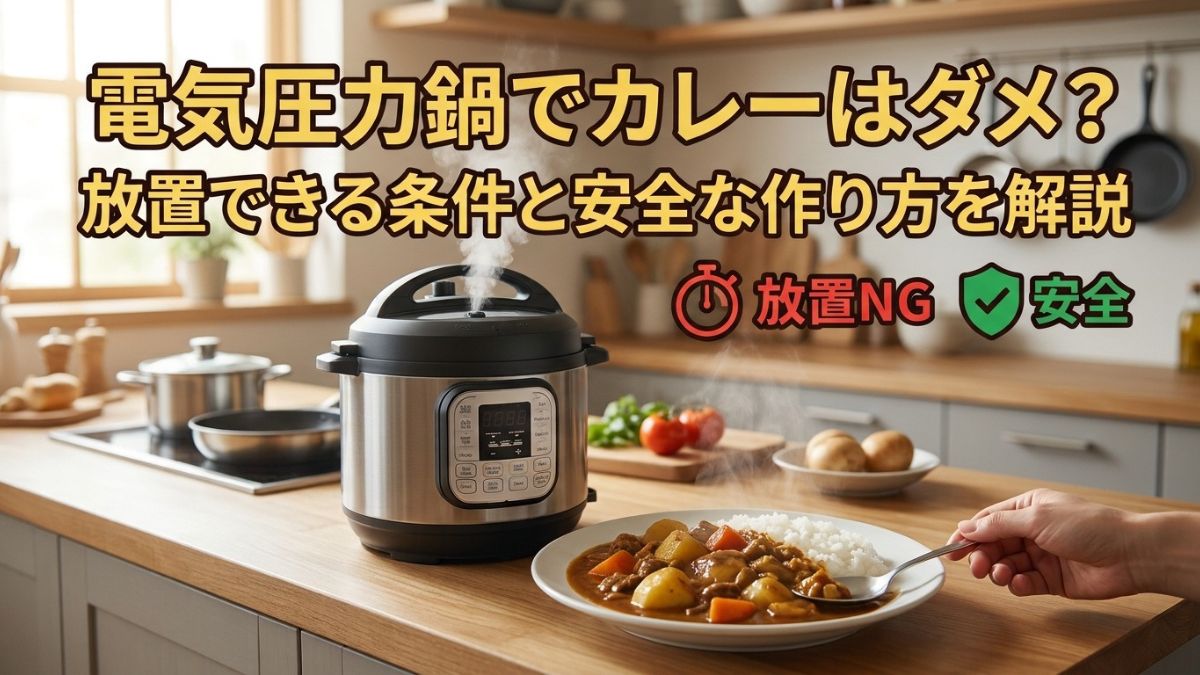 電気圧力鍋でカレーはダメ？放置できる条件と安全な作り方を解説