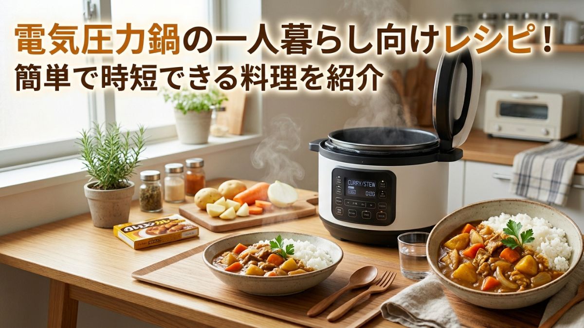 電気圧力鍋の一人暮らし向けレシピ！簡単で時短できる料理を紹介